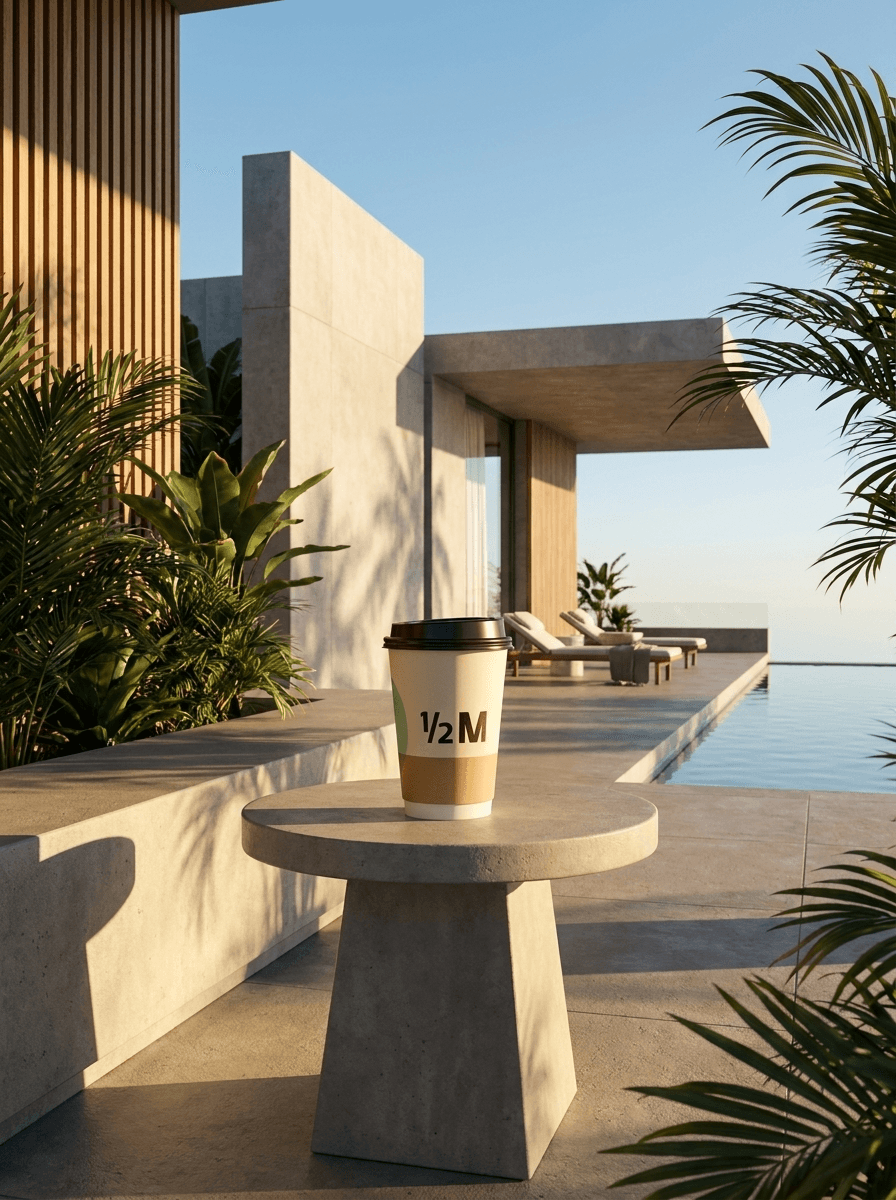 Premium Takeaway Half Million Coffee Cup with spectacular espresso splash explosion